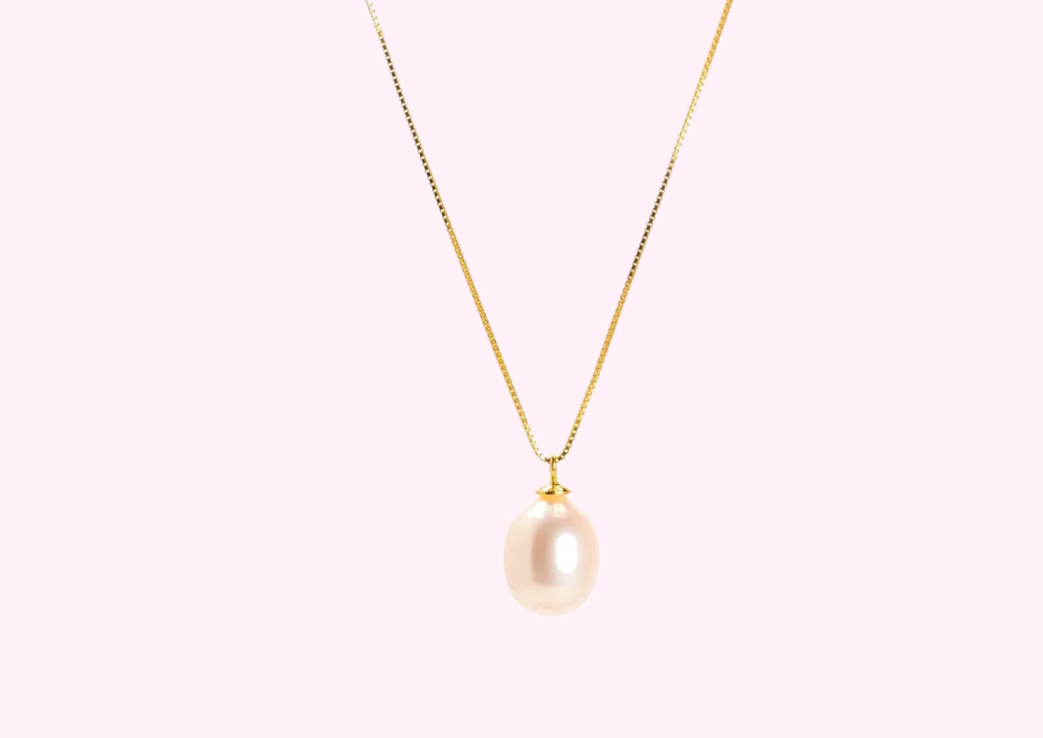 Tiny Pearl Necklace 18K Guldbelagt
