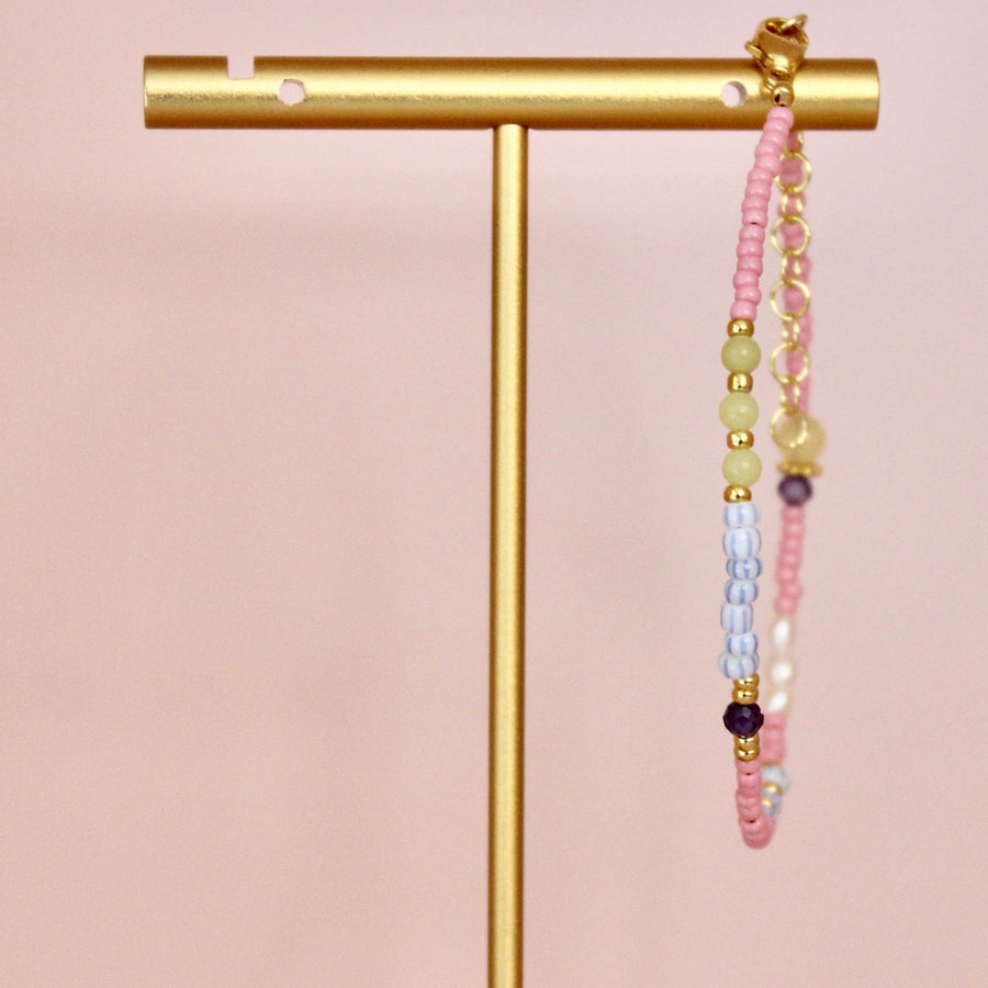 Lotus Bracelet Pink 18K Guldbelagt - LuLo